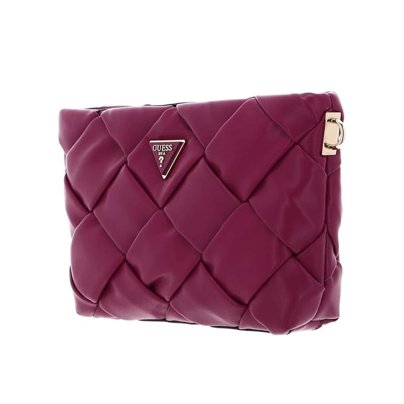GUESS Zaina Mini Satchel Bag - MAROON - GB177 - Runner