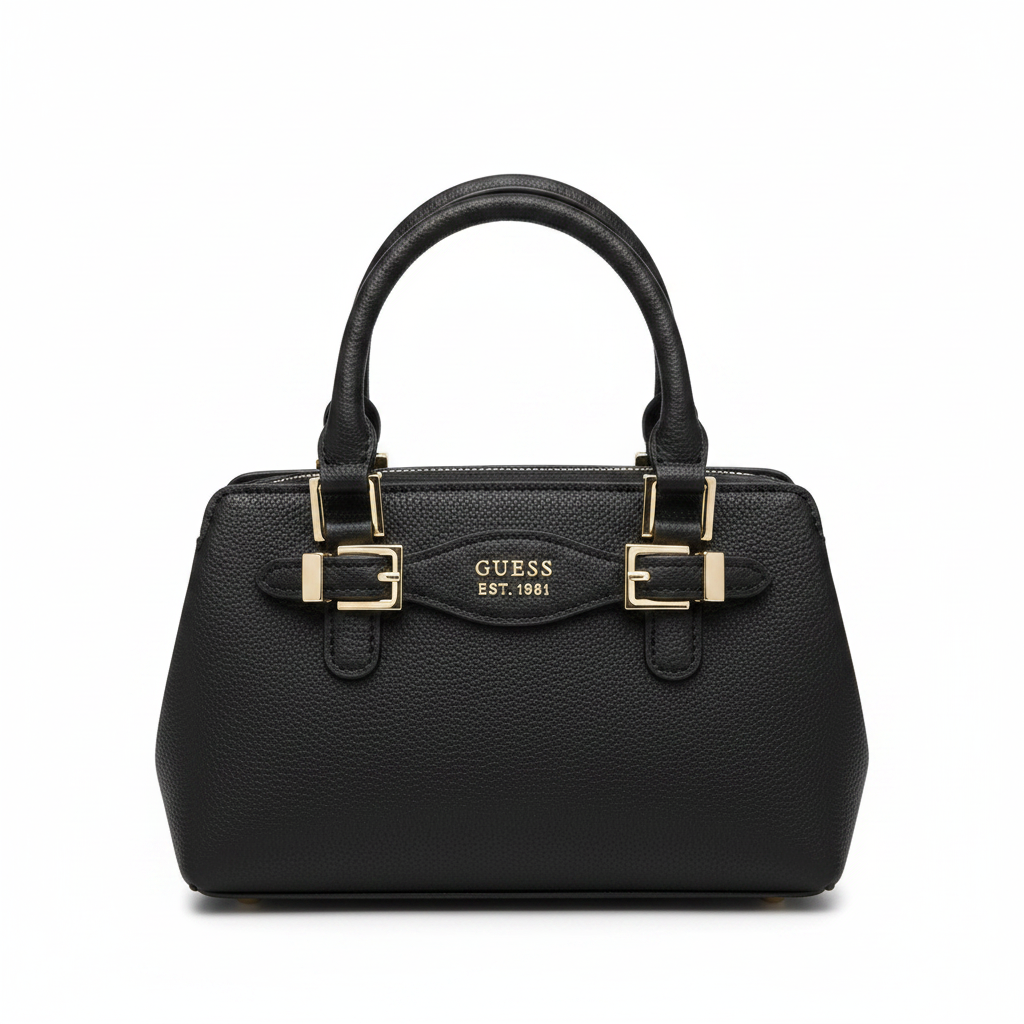 GUESS Katya Mini Satchel Handbag BLACK GB534