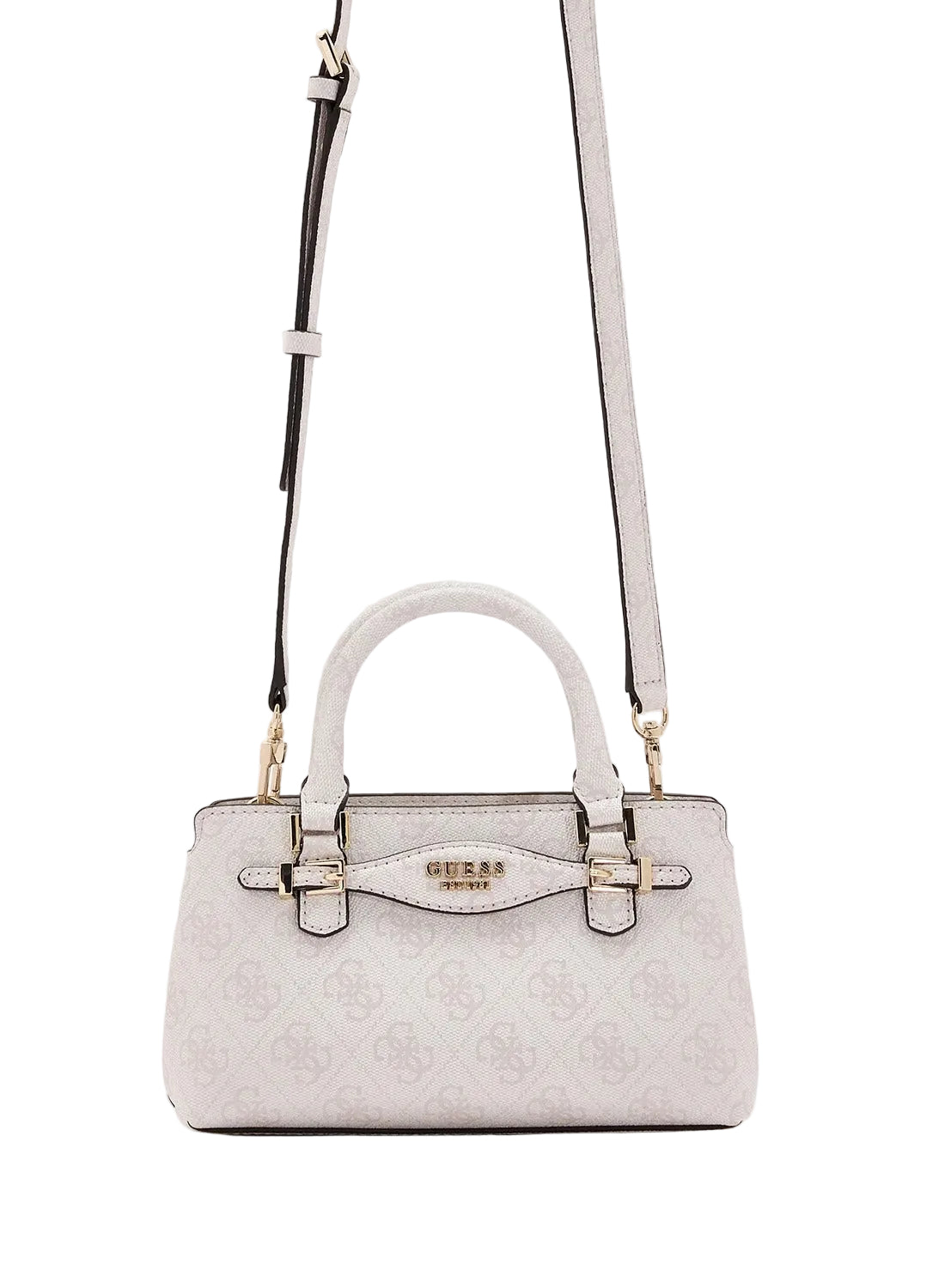 GUESS Katya Mini Satchel Handbag WHITE GB535