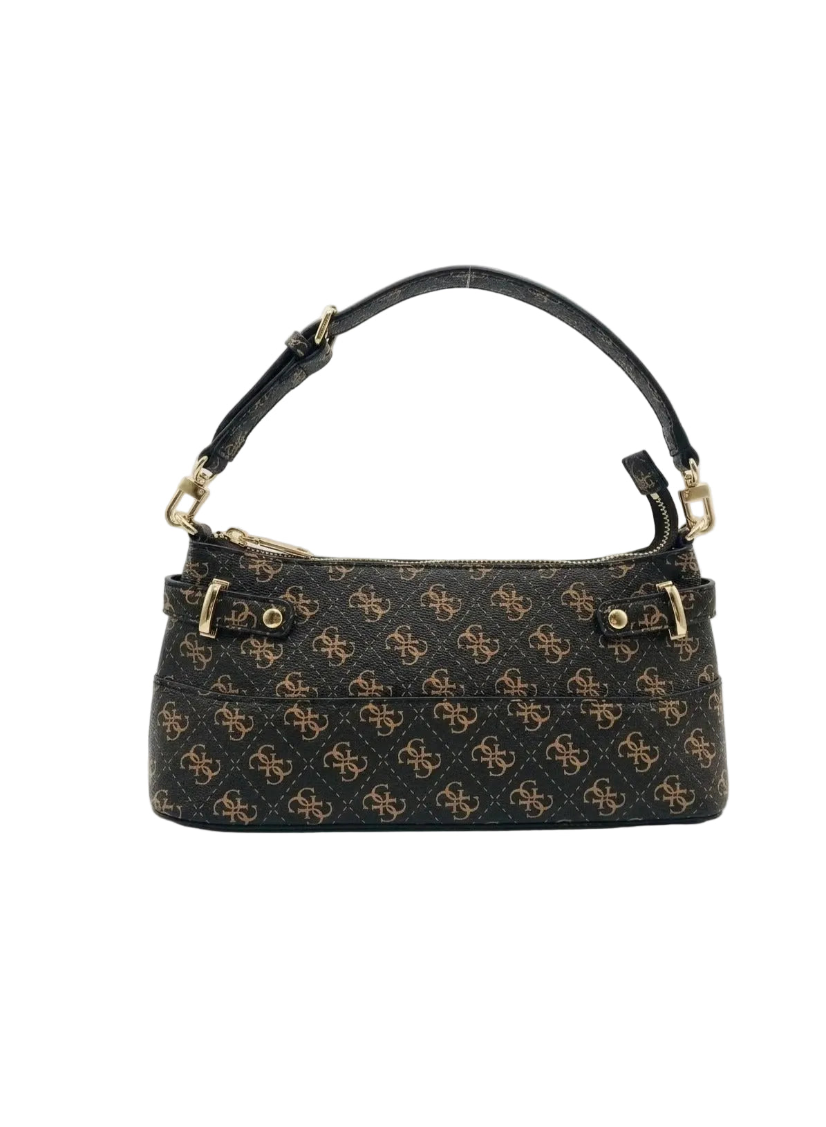 Guess Signature Brown Monogram Shoulder Bag GB556