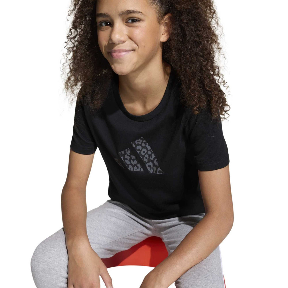 Junior Girls Animal Print Graphic T-Shirt - Runner