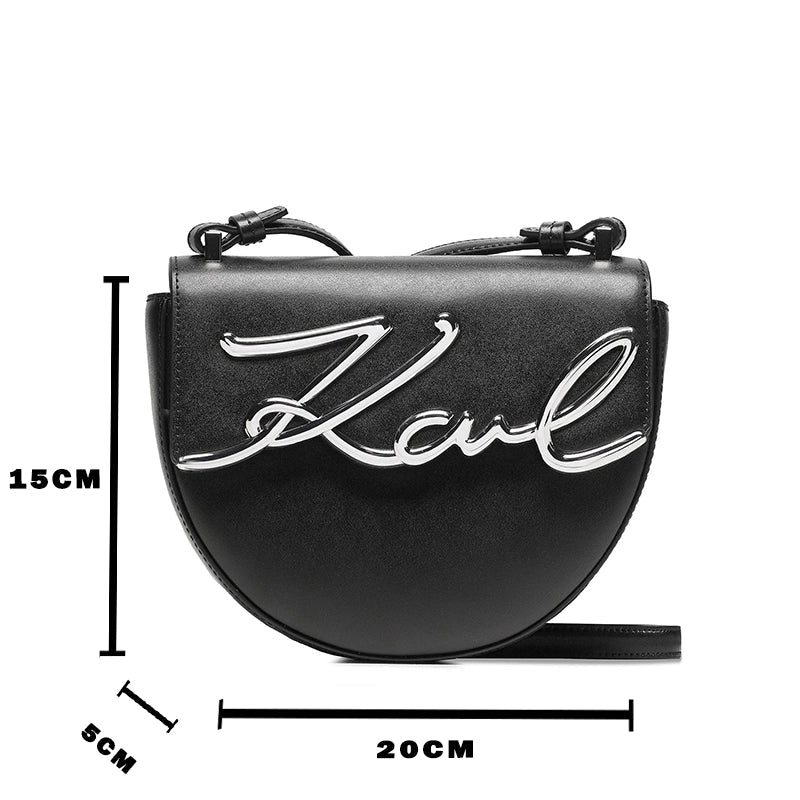 Karl Lagerfeld K/Signature Small Saddle - Shoulderbag - Black - KB3 - Runner