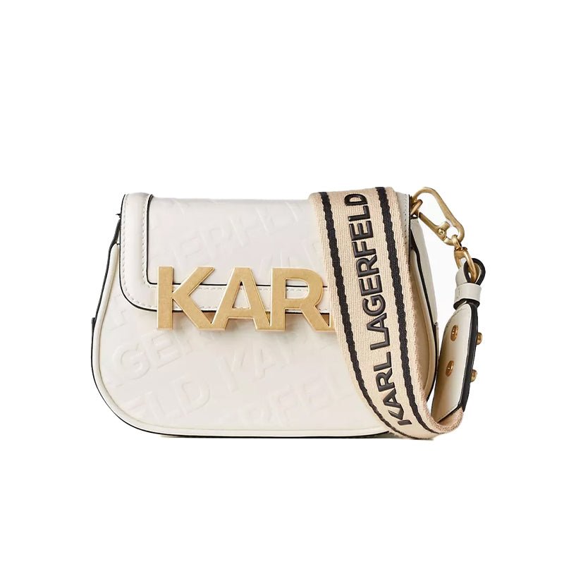 KARL LEGERFELD K/Letters Embossed Crossbody Bag in Leather KB37 - Runner