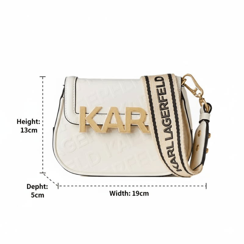 KARL LEGERFELD K/Letters Embossed Crossbody Bag in Leather KB37 - Runner