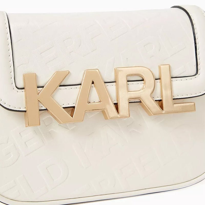 KARL LEGERFELD K/Letters Embossed Crossbody Bag in Leather KB37 - Runner