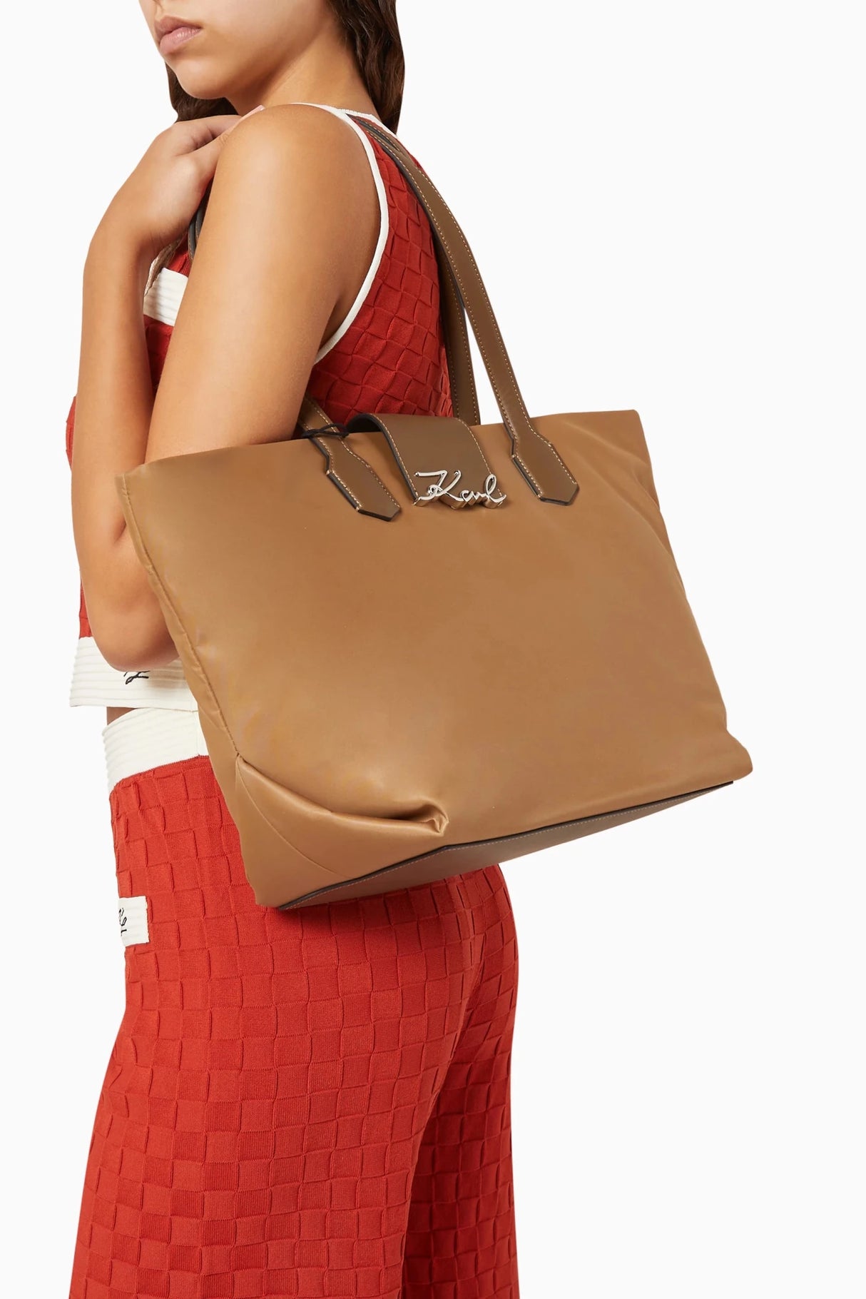 KARL LEGERFELD Paris Large Nylon SHOULDER Bag KB80 - Runner