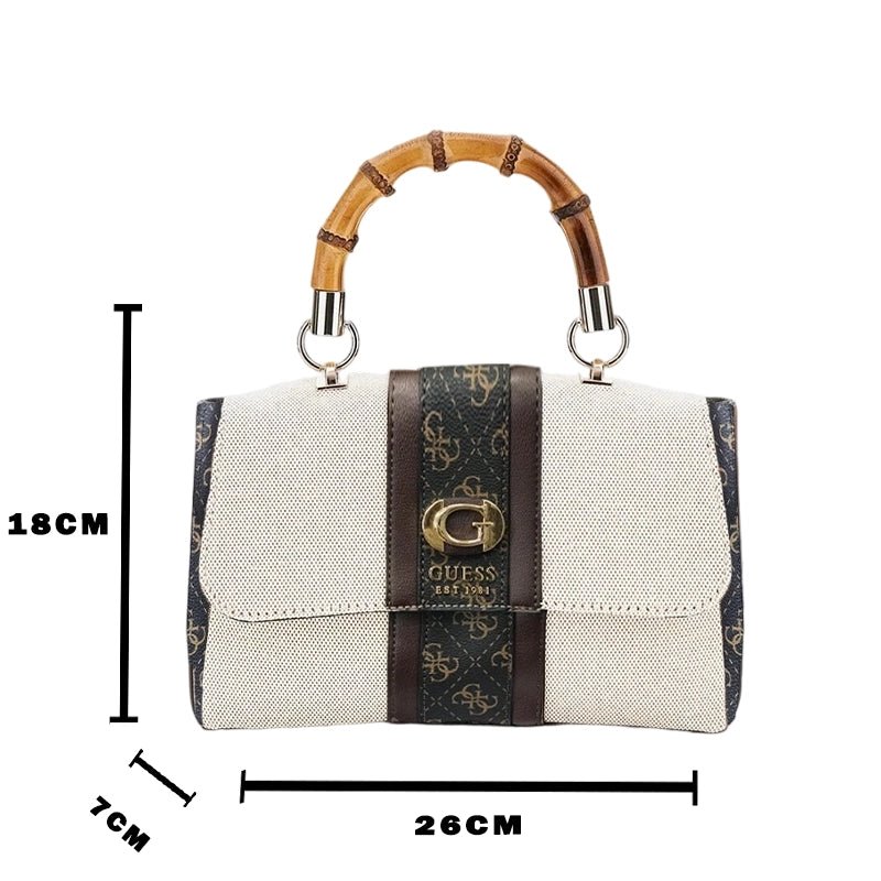 Logo Print Crossbody Bag with Detachable Strap - Brawn/BLACK - GB258 - Runner