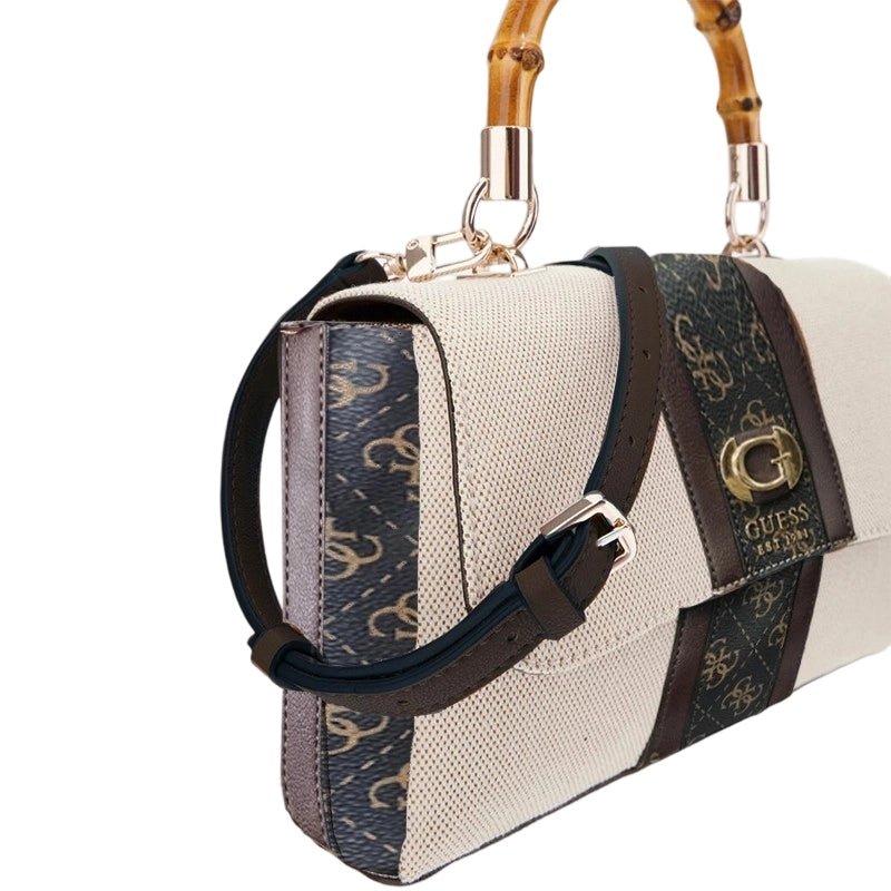 Logo Print Crossbody Bag with Detachable Strap - Brawn/BLACK - GB258 - Runner