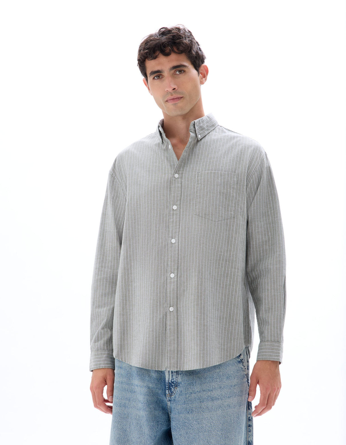 Loose Oxford Striped Shirt - Runner