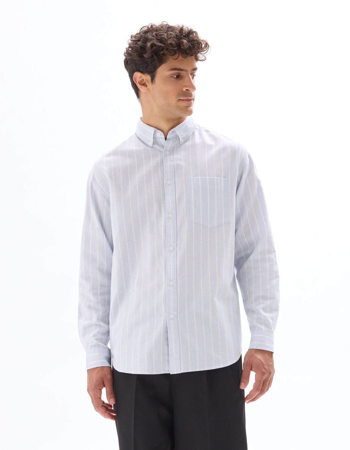 Loose Oxford Striped Shirt - Runner