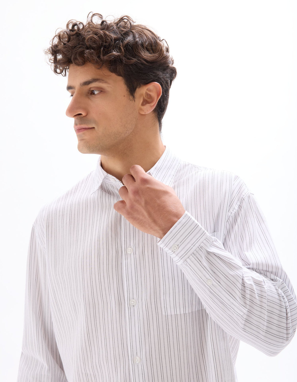 Loose Striped Poplin Shirt - Runner