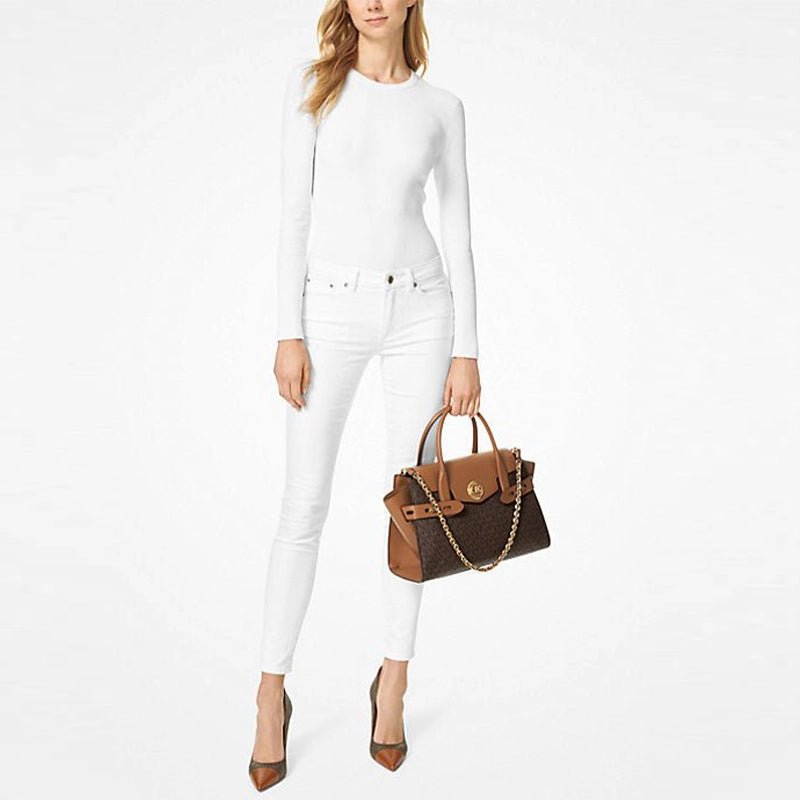 MICHAEL KORS Carmen large logo and leather - BROWN - MK1 - Runner