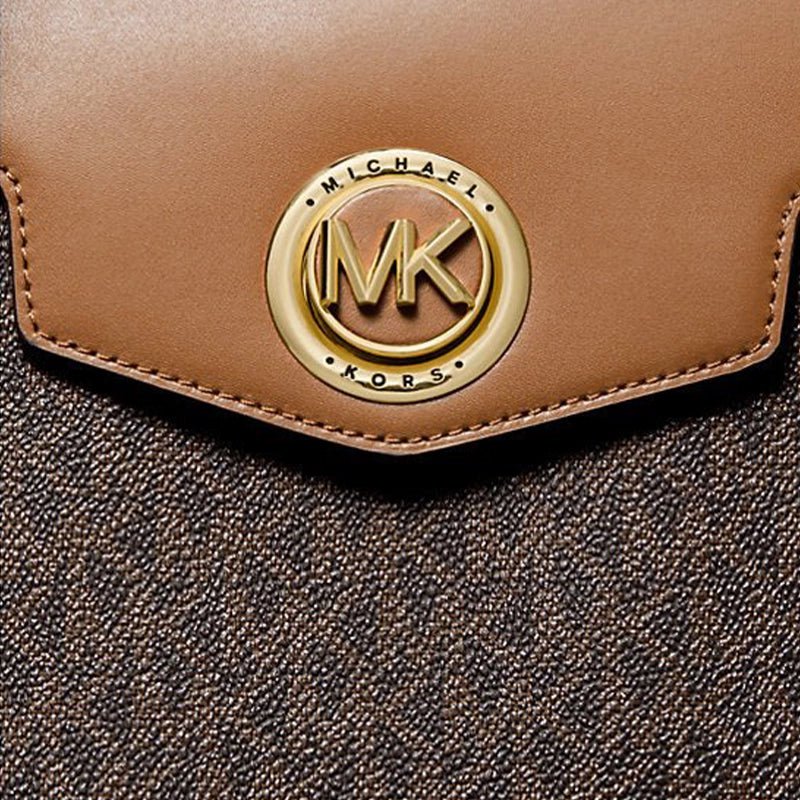 MICHAEL KORS Carmen large logo and leather - BROWN - MK1 - Runner