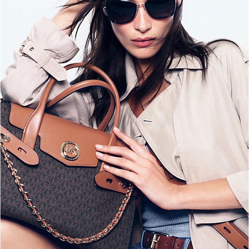 MICHAEL KORS Carmen large logo and leather - BROWN - MK1 - Runner