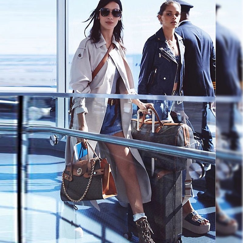 MICHAEL KORS Carmen large logo and leather - BROWN - MK1 - Runner