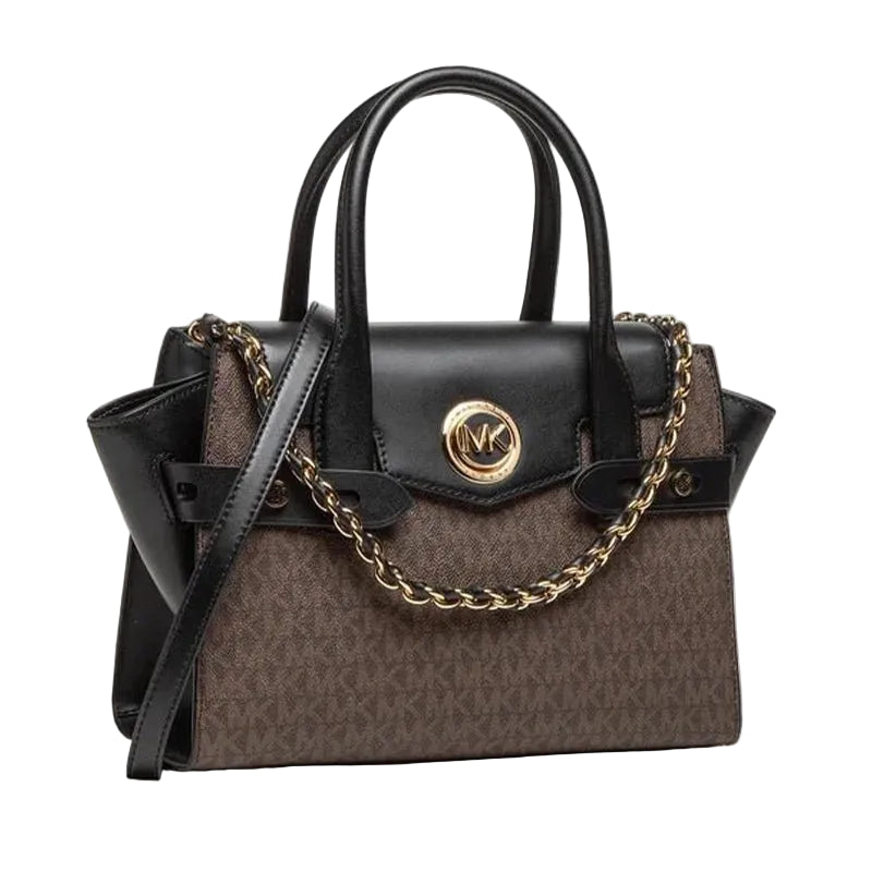 MICHAEL KORS Carmen large logo and leather - BROWN - MK4 - Runner