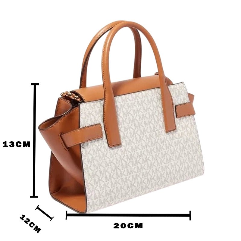 MICHAEL KORS Carmen large logo and leather - WHITE - MK3 - Runner