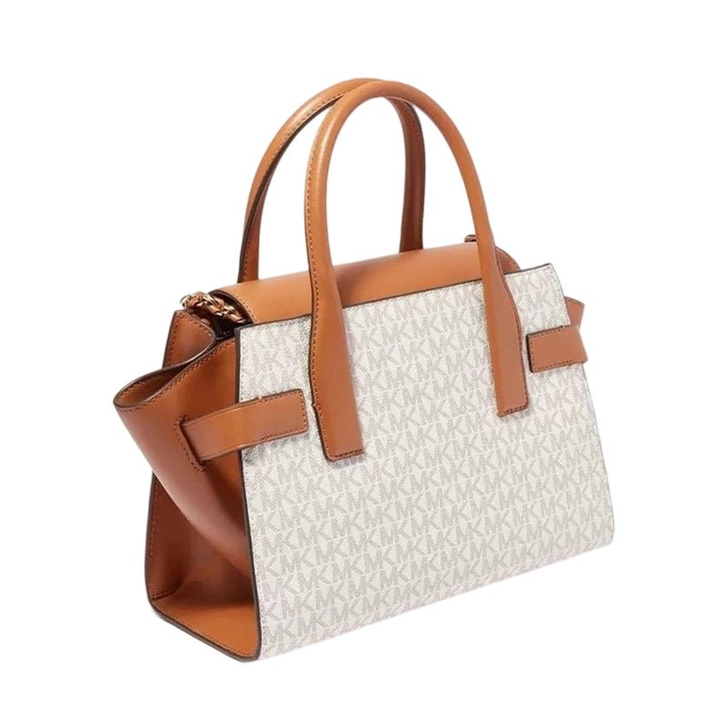 MICHAEL KORS Carmen large logo and leather - WHITE - MK3 - Runner