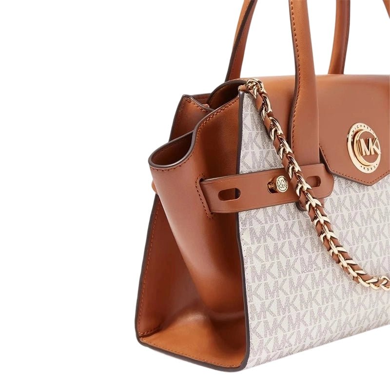 MICHAEL KORS Carmen large logo and leather - WHITE - MK3 - Runner