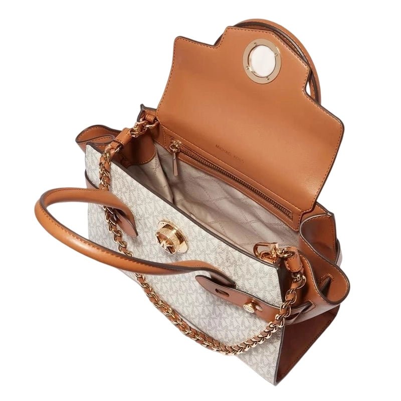 MICHAEL KORS Carmen large logo and leather - WHITE - MK3 - Runner