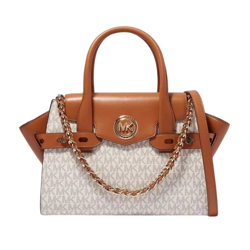 MICHAEL KORS Carmen large logo and leather - WHITE - MK3 - Runner