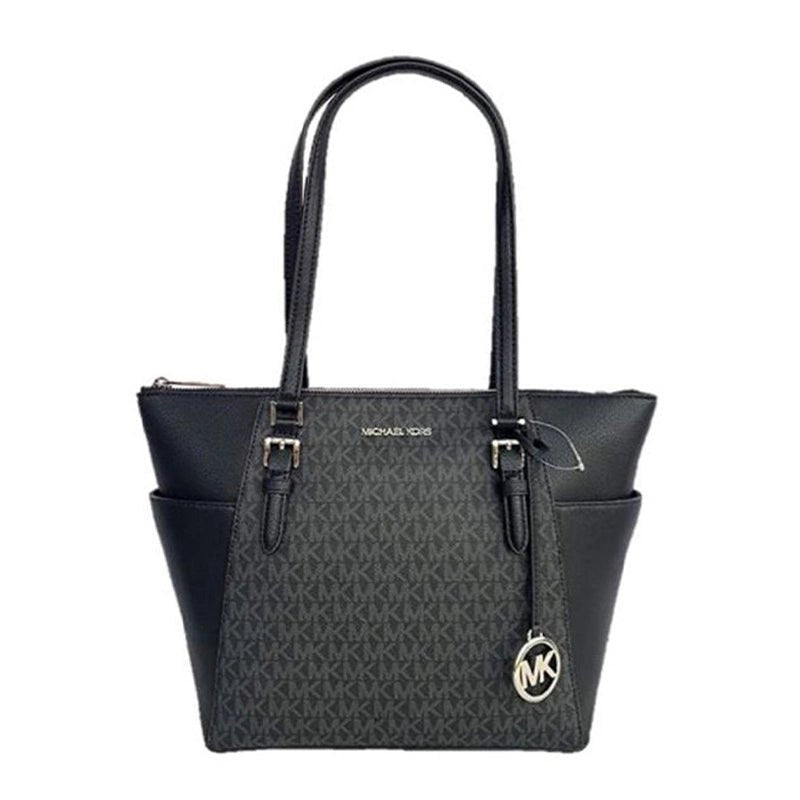 MICHAEL KORS Charlotte Large Logo and Leather - GREY - MK9 - Runner