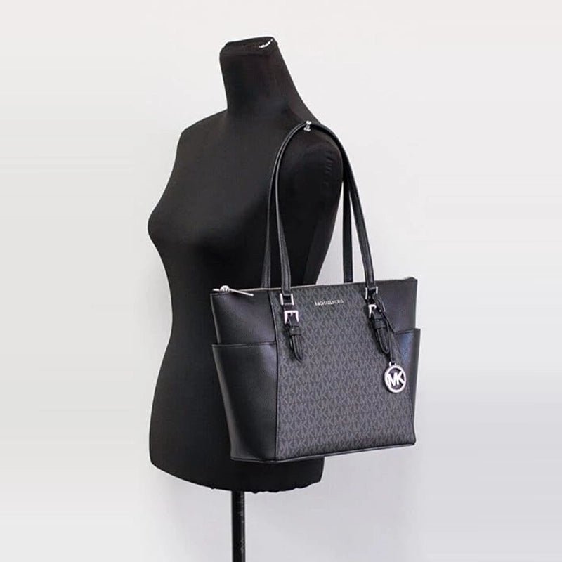 MICHAEL KORS Charlotte Large Logo and Leather - GREY - MK9 - Runner