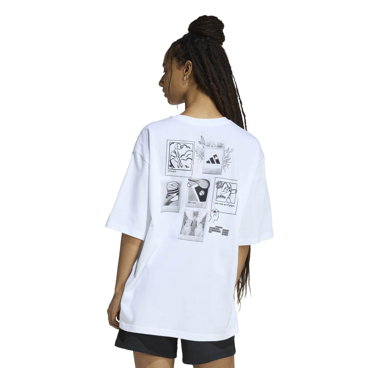 MINI EMBROIDERY OVERSIZED GRAPHIC T - SHIRT - Runner