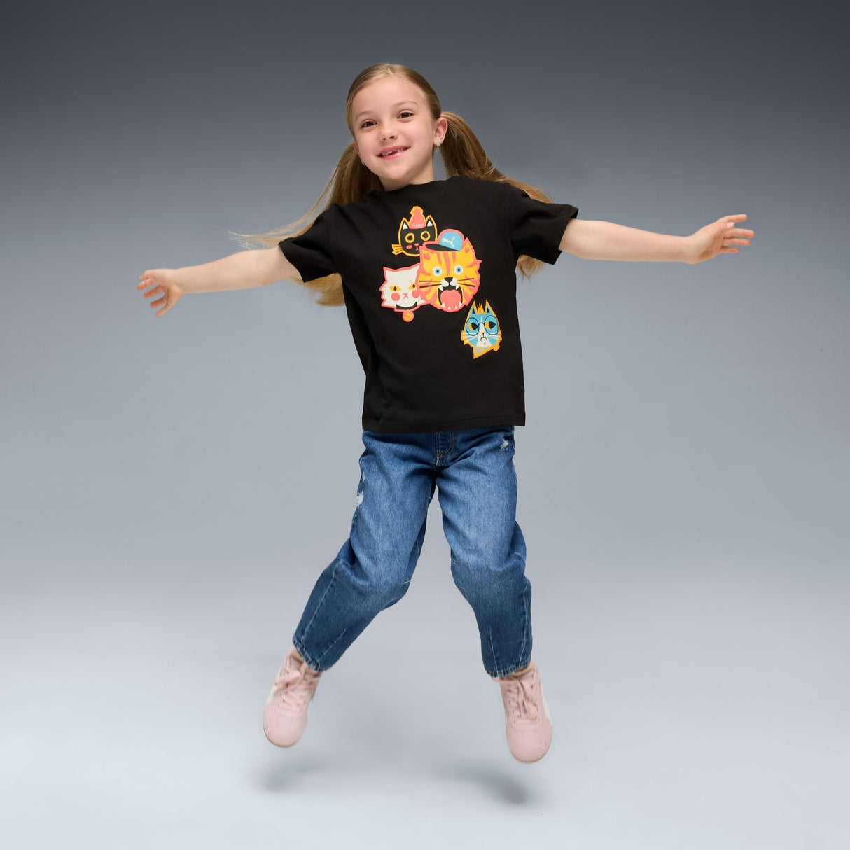 Moody Cat Graphic T-shirt II Kids - Runner
