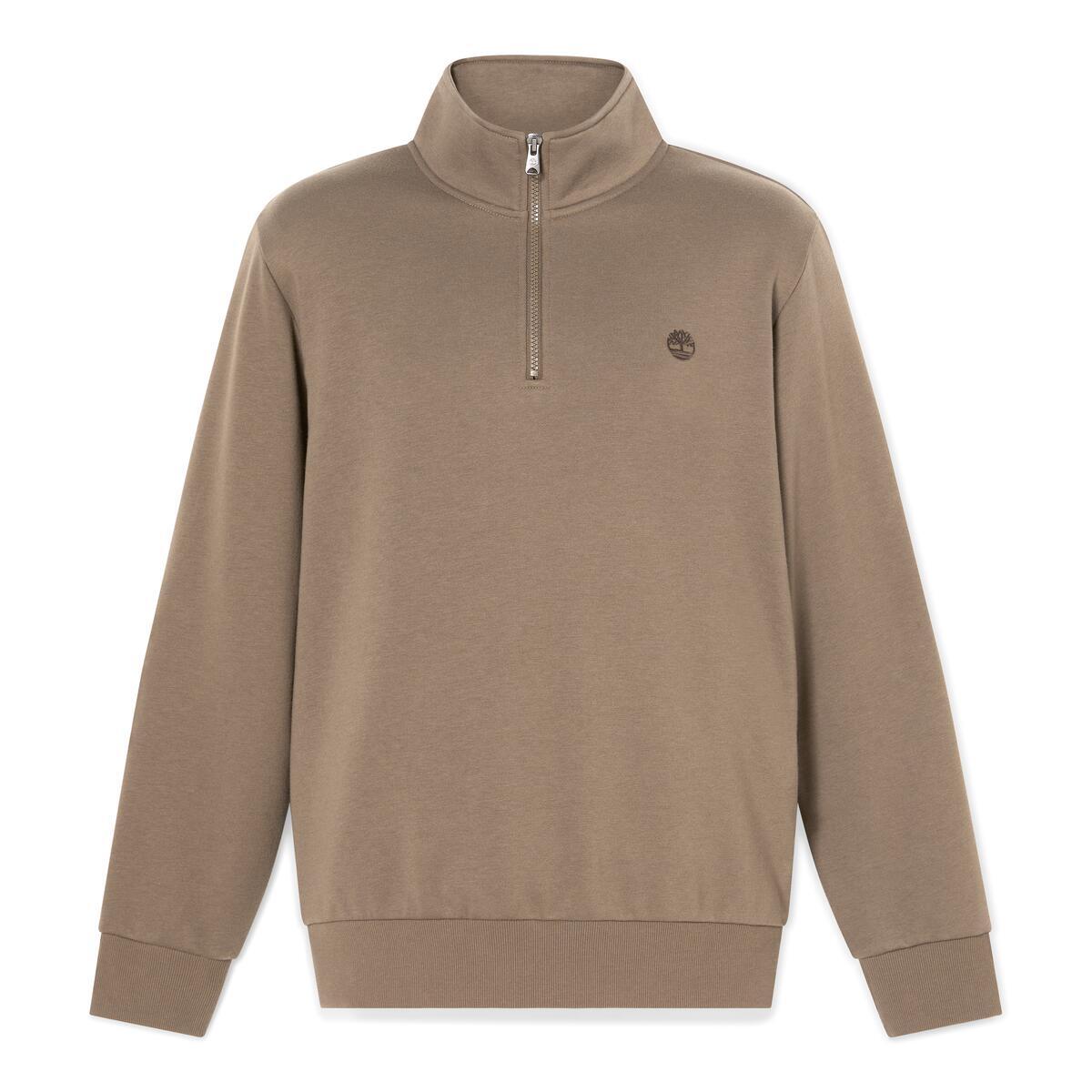 Oyster River Chest Logo Brushback 1/4 Zip Sweatshirt - Runner