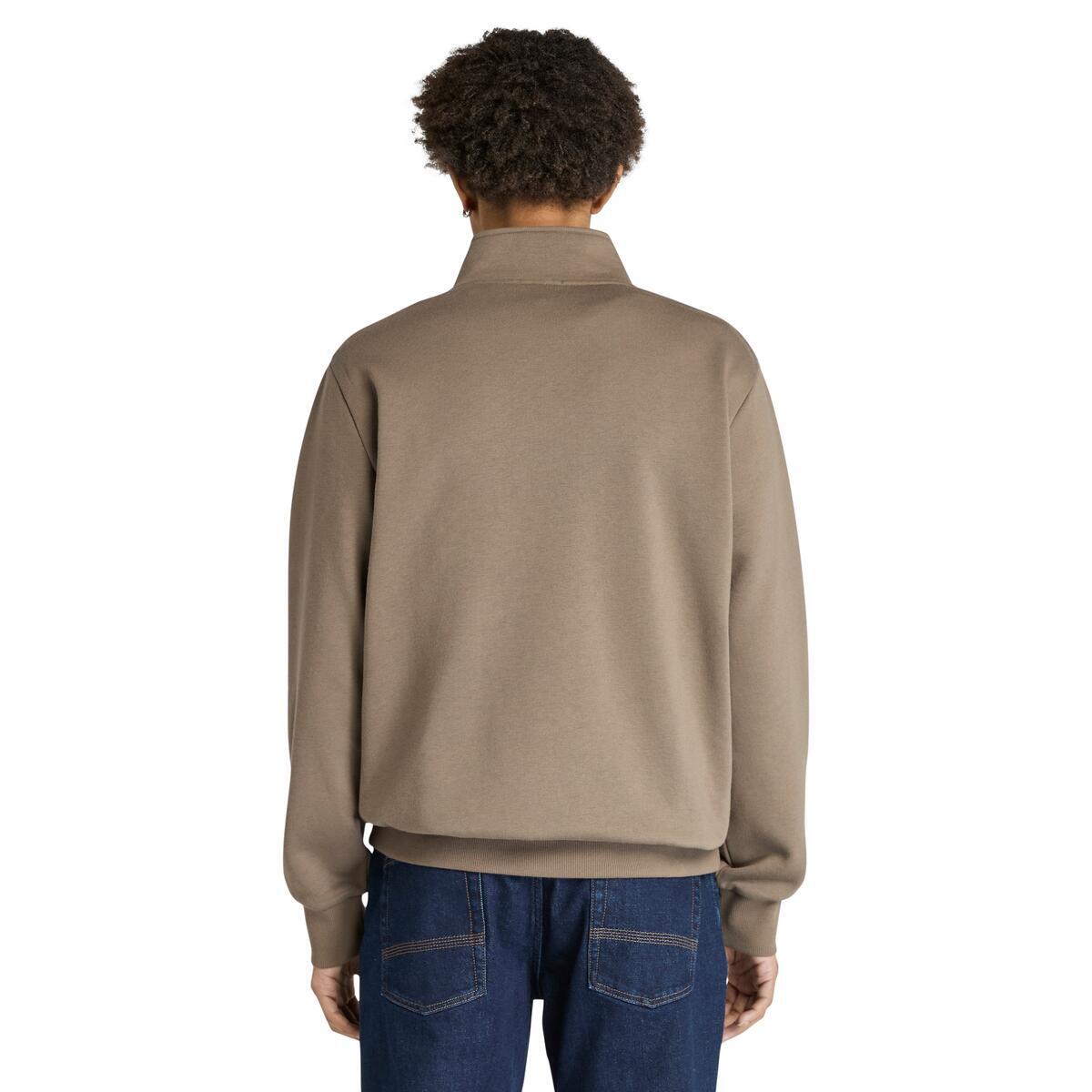 Oyster River Chest Logo Brushback 1/4 Zip Sweatshirt - Runner