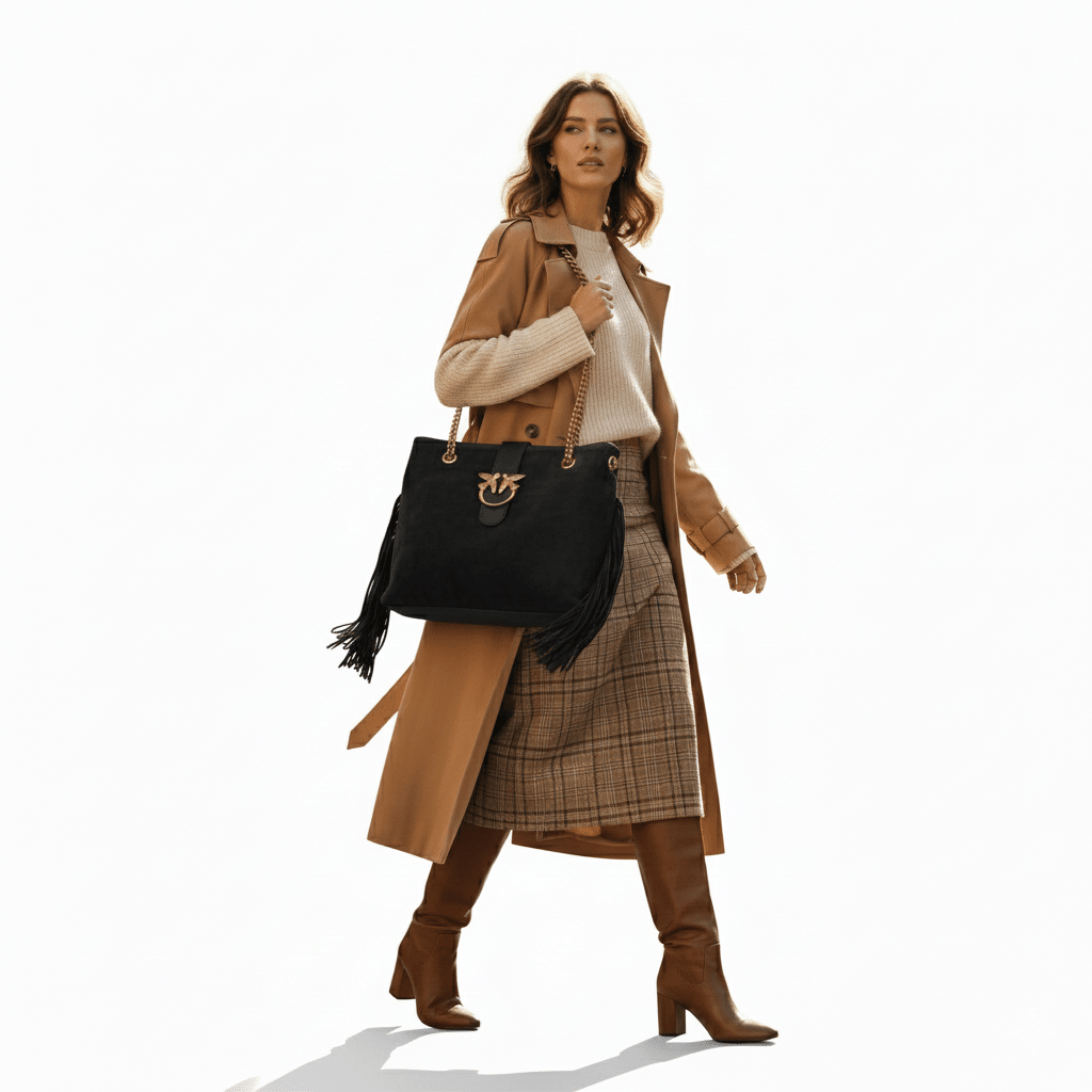 PINKO Calfskin Flower Shoulder bag PB7 - Runner