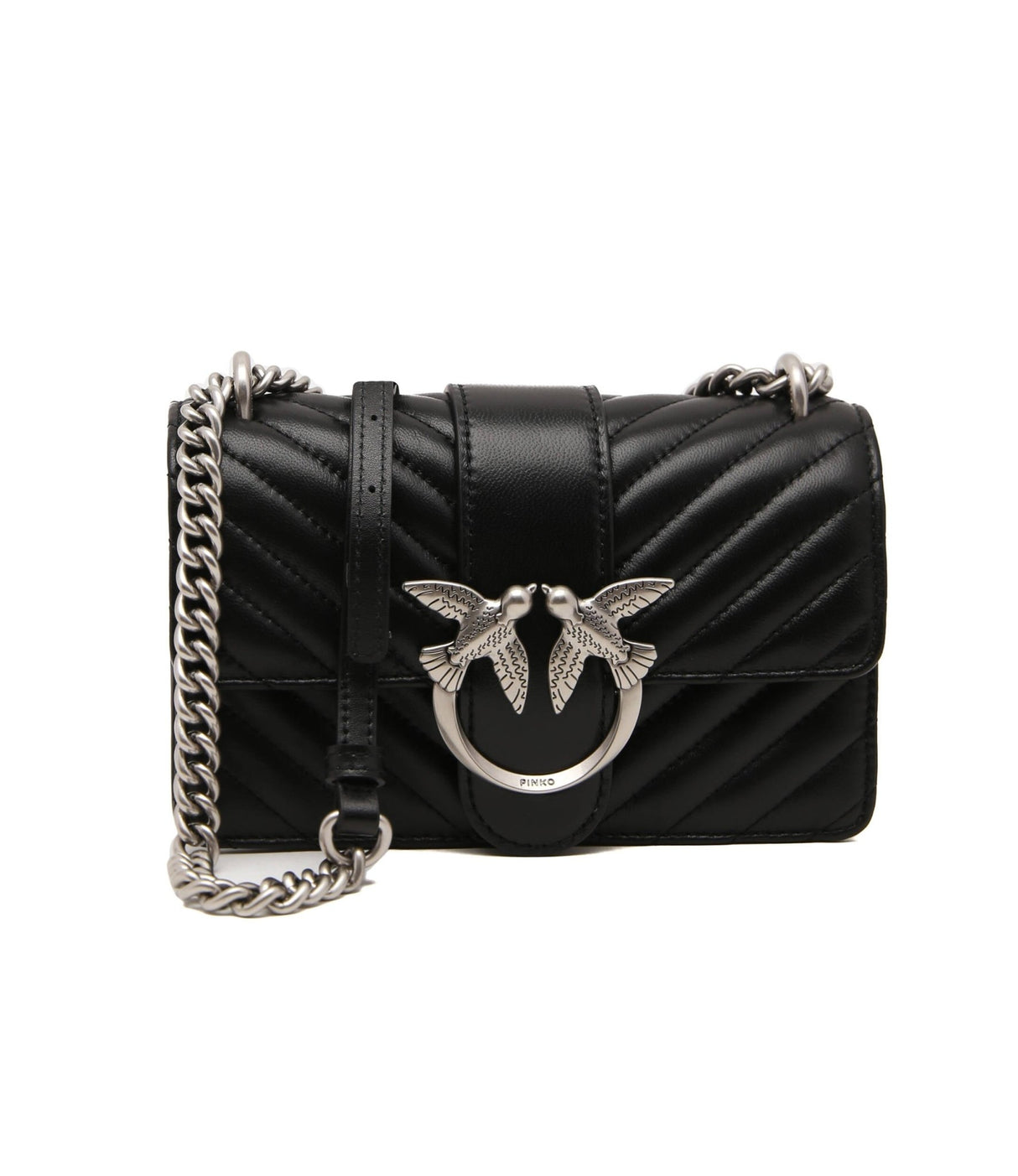 PINKO Mini Leather messenger bag LOVE MINI ICON V QUILT bag PB88 - Runner