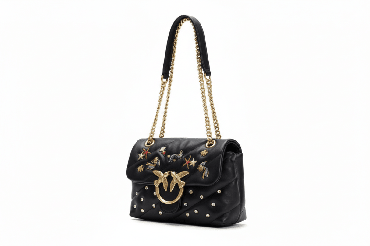 PINKO Mini Love Puff Sea Jewels Bag black CL PB16 - Runner