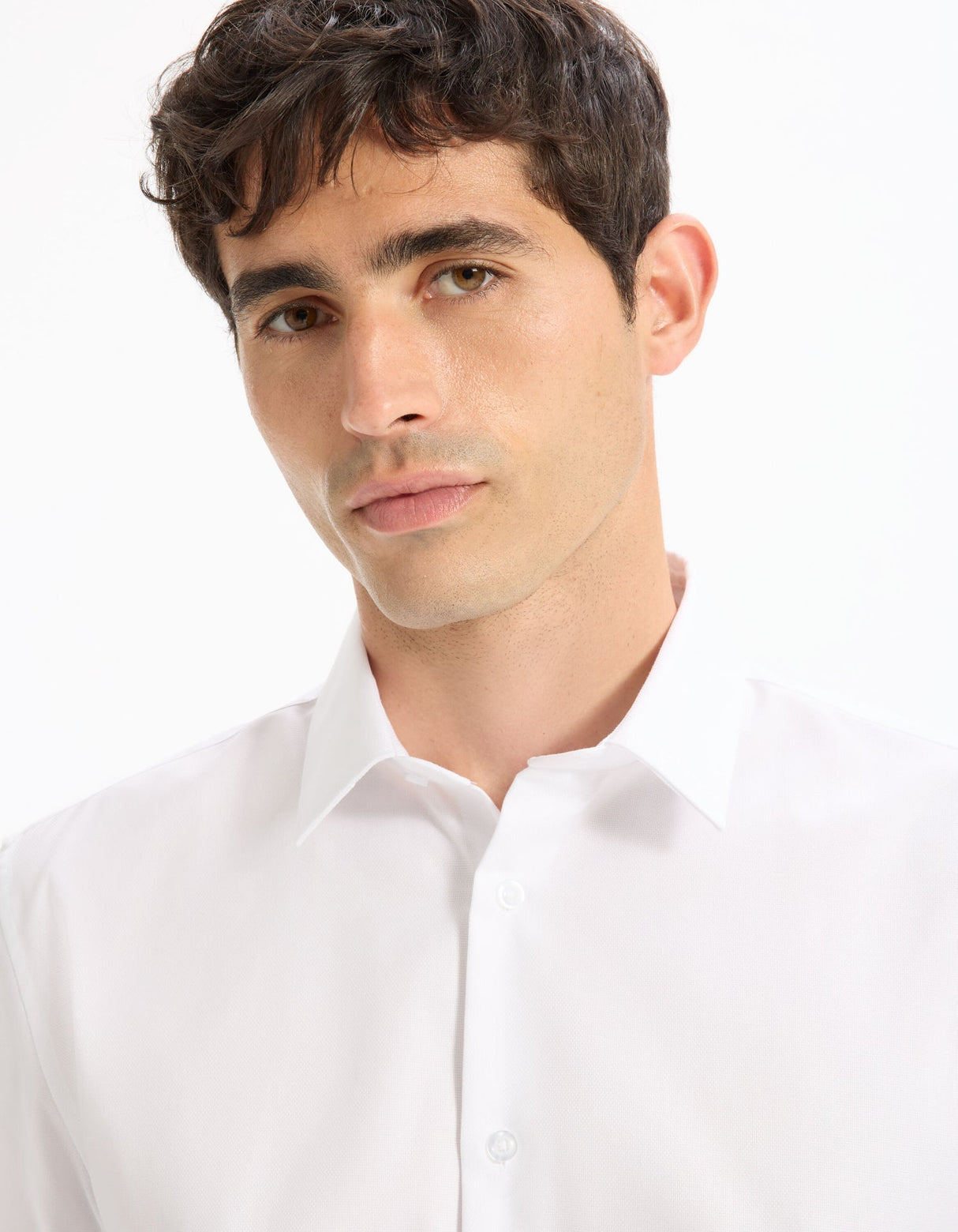 Regular shirt in royal oxford - white - Runner