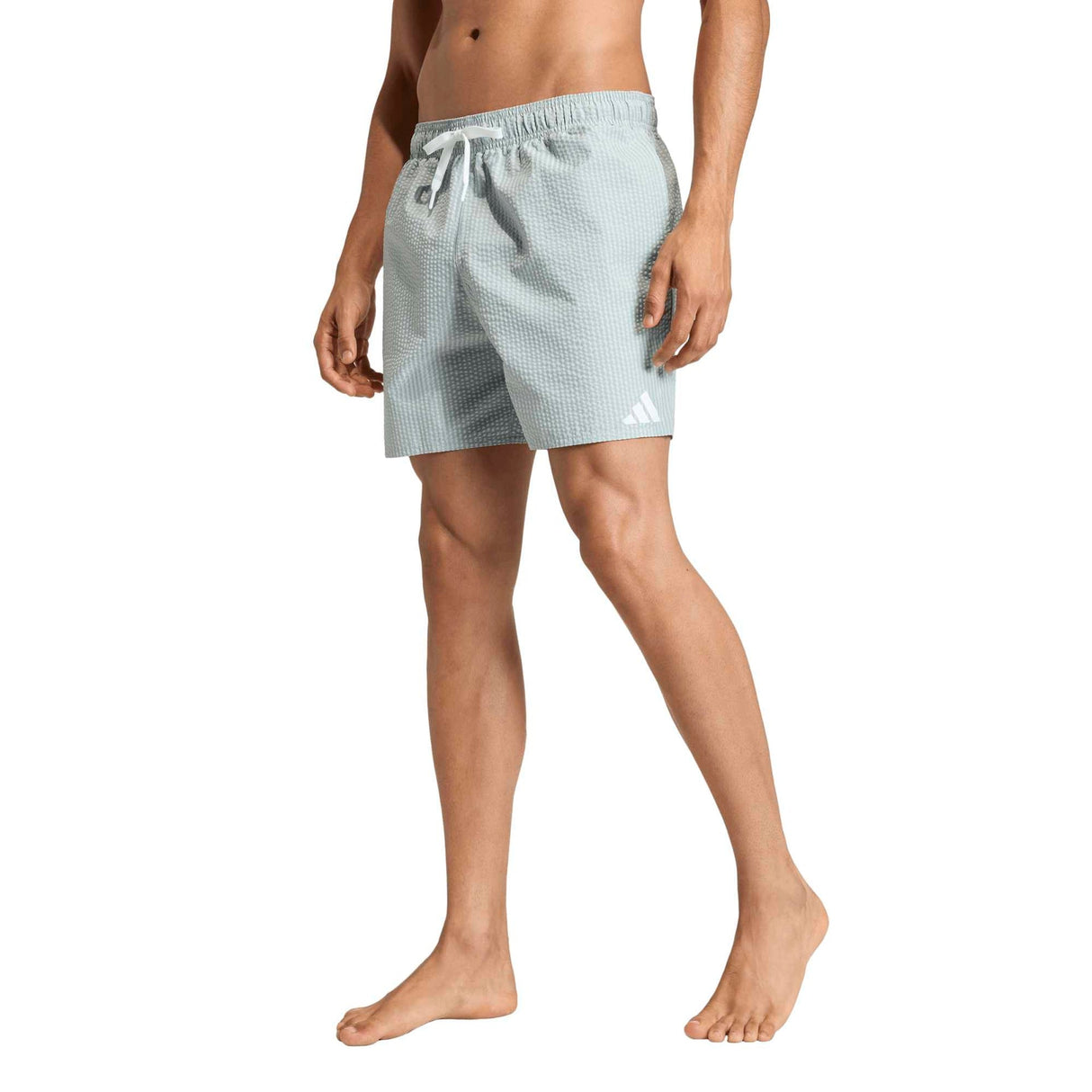 Seersucker Stripy Swim Shorts 5 - Inch - Runner