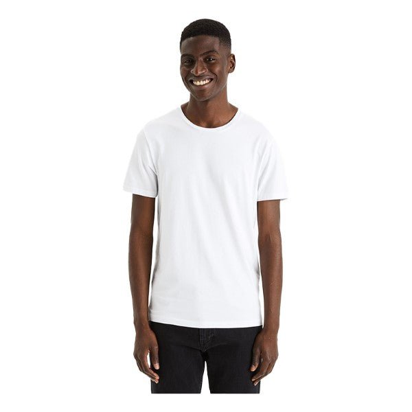Slim Round - Neck T-Shirt In Stretch Cotton - Runner