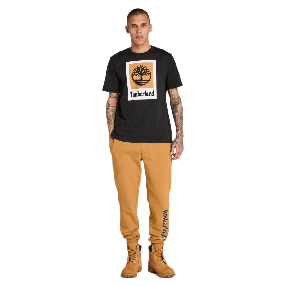 STACK LOGO Colored Short Sleeve Tee Black - Runner