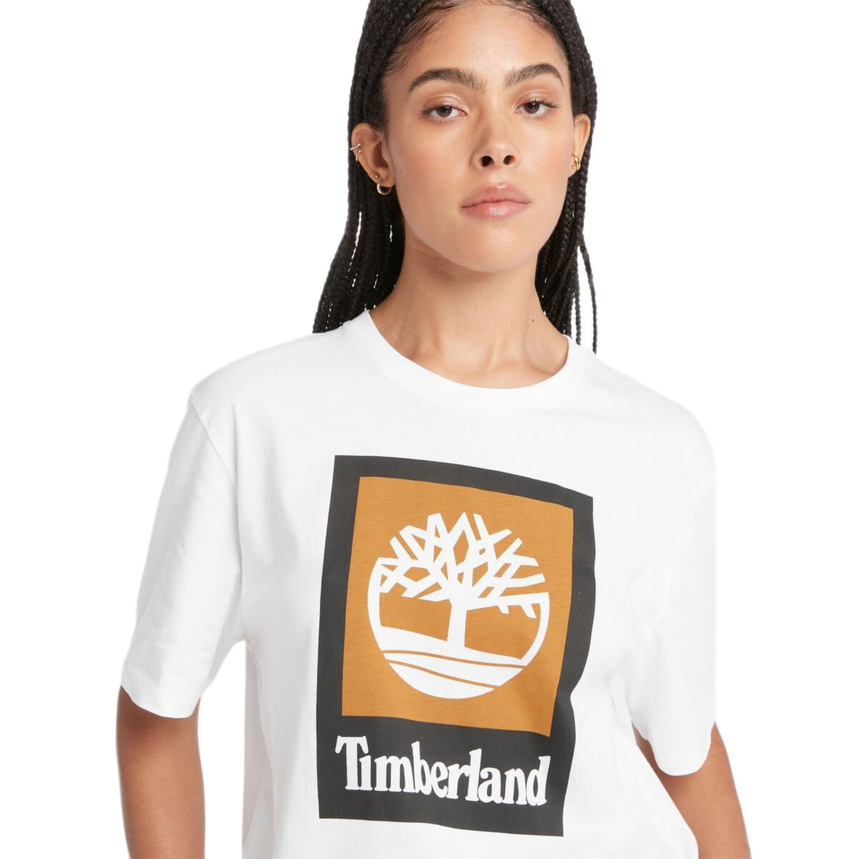 STACK LOGO Colored Short Sleeve Tee White - Runner