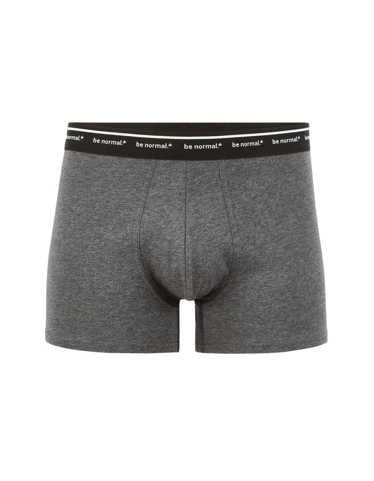 Stretch Cotton Boxer Shorts With Contrasting Waistband - Anthracite - Runner