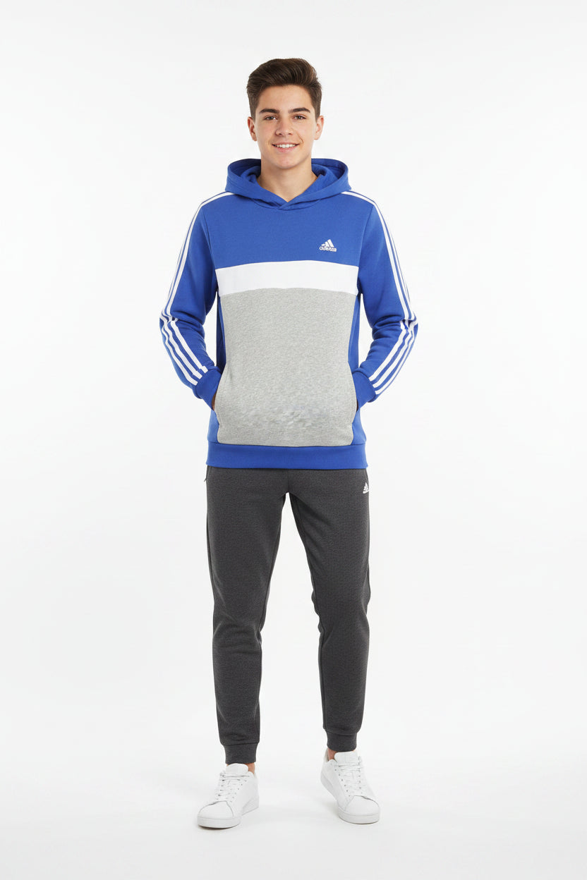Tiberio 3 - Stripes Colorblock Fleece Hoodie Kids - Runner