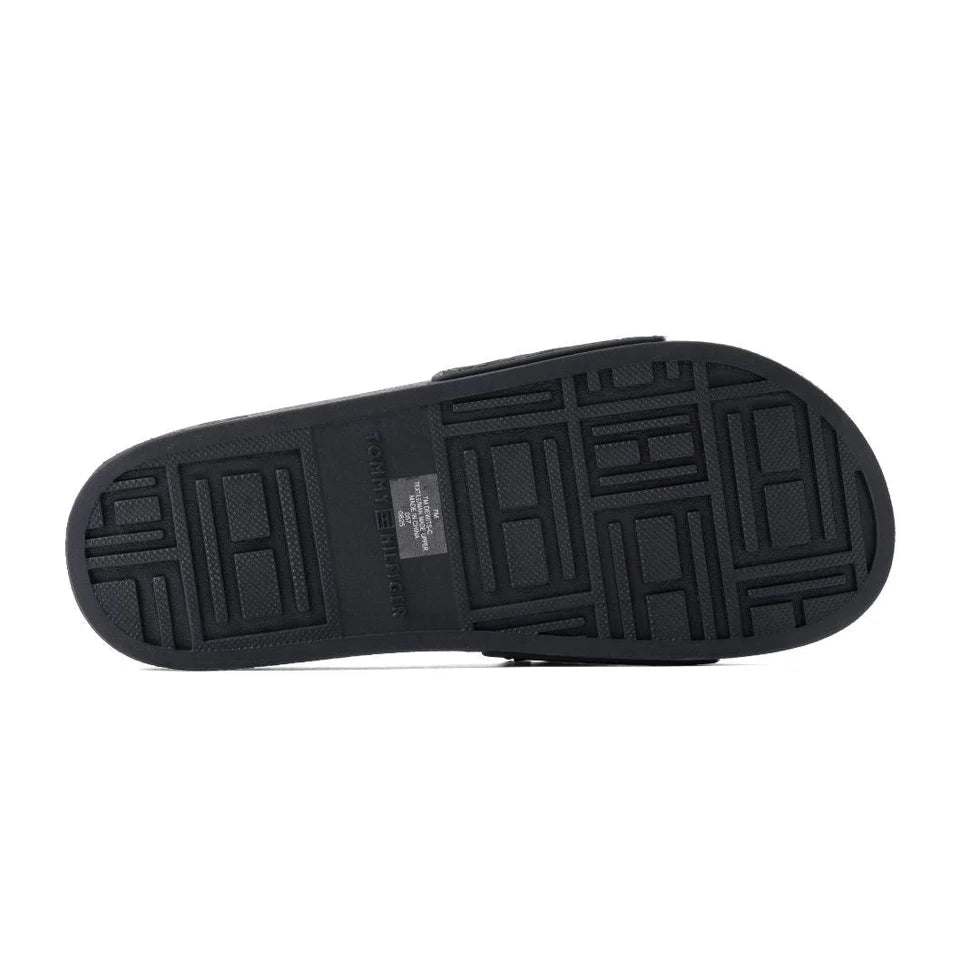 Tommy Hilfiger Dewts Logo Monogram Slides Men - BLK SLM4 - Runner