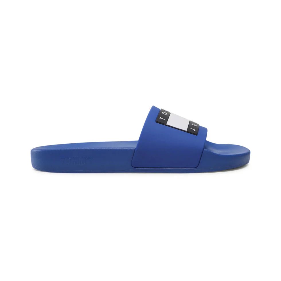 Tommy Hilfiger Essential Flag Badge Pool Slides - BLU SLM3 - Runner
