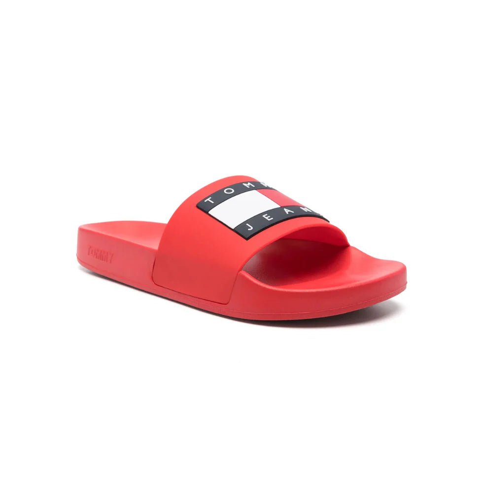 Tommy Hilfiger Essential Logo Swim Flip - Flops - Red SLM26 - Runner