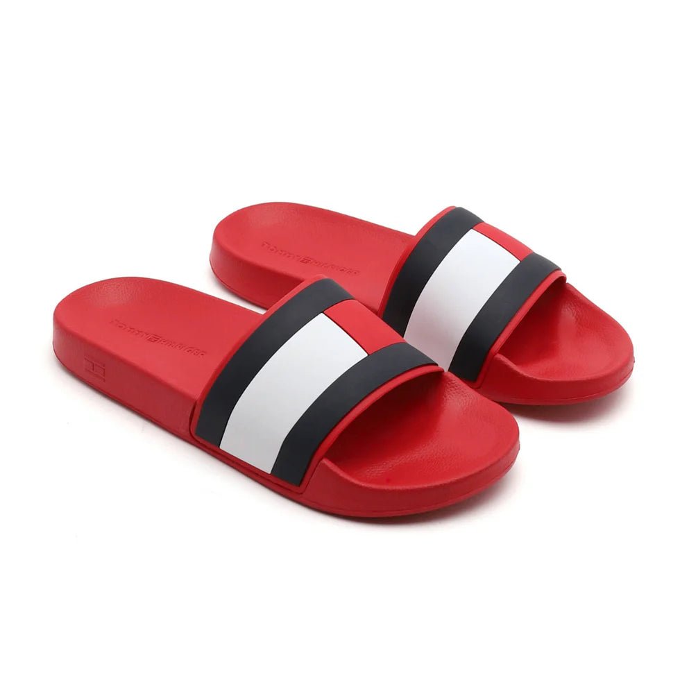 Tommy Hilfiger FLAG Pool Slides - RED SLM9 - Runner
