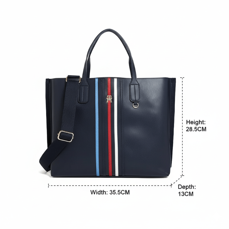 TOMMY HILFIGER ICONIC LOGO SHOULDERBAG - Navy - TB5 - Runner