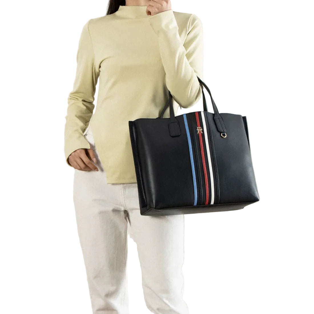 Tommy Hilfiger Iconic Tommy Satchel Corp - Shoulderbag - Navy - TB48 - Runner