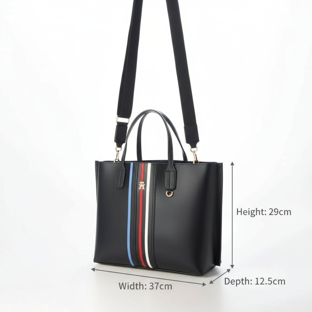 Tommy Hilfiger Iconic Tommy Satchel Corp - Shoulderbag - Navy - TB48 - Runner