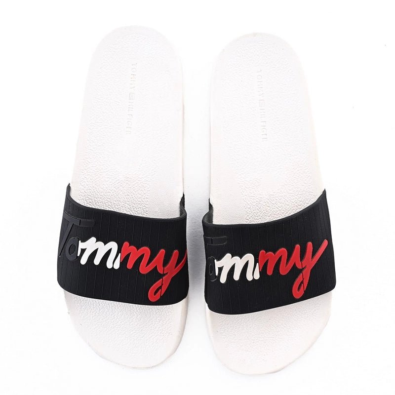 Tommy Hilfiger Jeans Earthy Black - White Slipper SLM20 - Runner