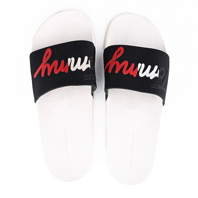 Tommy Hilfiger Jeans Earthy Black - White Slipper SLM20 - Runner